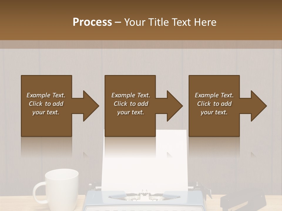 A Typewriter And A Cup Of Coffee On A Desk PowerPoint Template