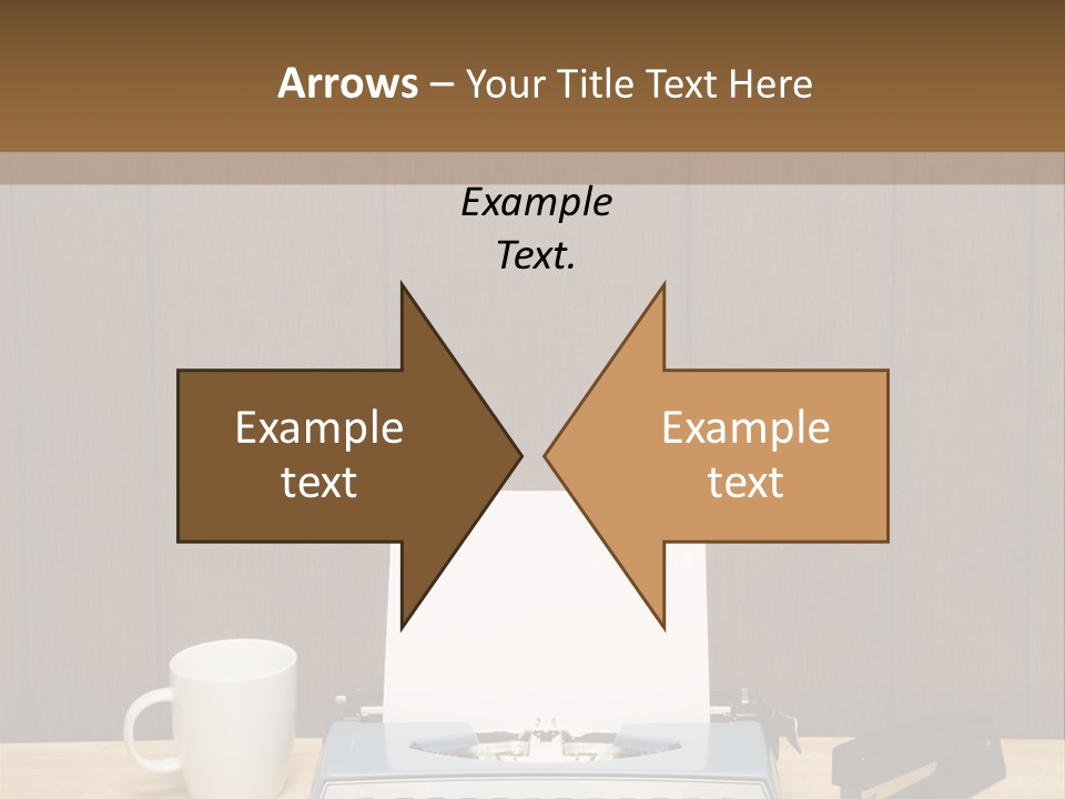 A Typewriter And A Cup Of Coffee On A Desk PowerPoint Template