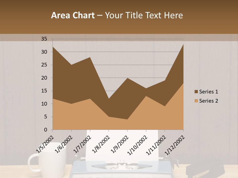 A Typewriter And A Cup Of Coffee On A Desk PowerPoint Template