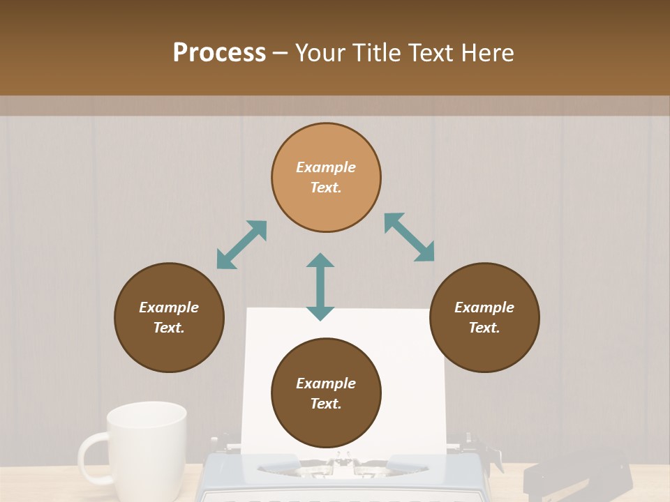 A Typewriter And A Cup Of Coffee On A Desk PowerPoint Template