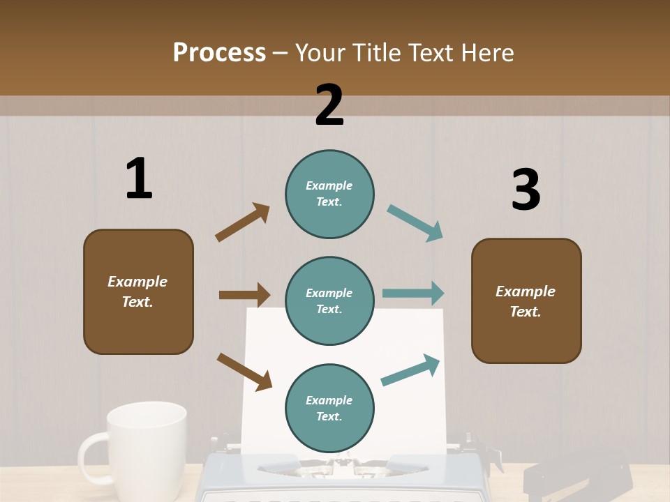 A Typewriter And A Cup Of Coffee On A Desk PowerPoint Template