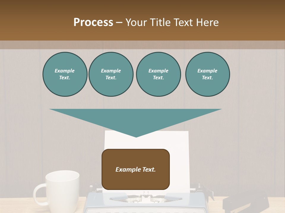 A Typewriter And A Cup Of Coffee On A Desk PowerPoint Template