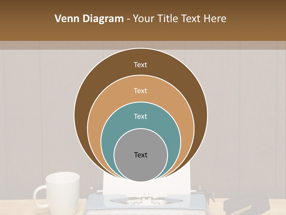 A Typewriter And A Cup Of Coffee On A Desk PowerPoint Template