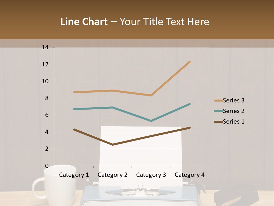 A Typewriter And A Cup Of Coffee On A Desk PowerPoint Template