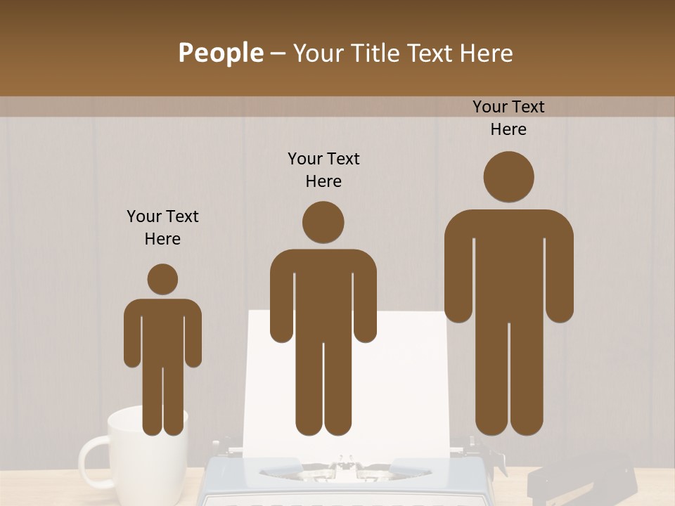 A Typewriter And A Cup Of Coffee On A Desk PowerPoint Template