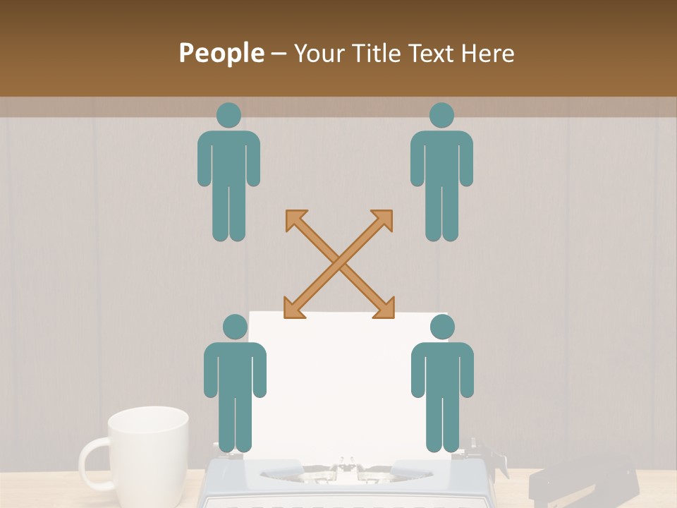 A Typewriter And A Cup Of Coffee On A Desk PowerPoint Template