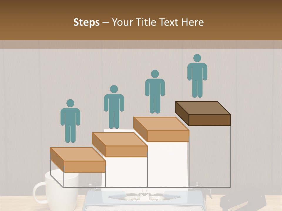 A Typewriter And A Cup Of Coffee On A Desk PowerPoint Template