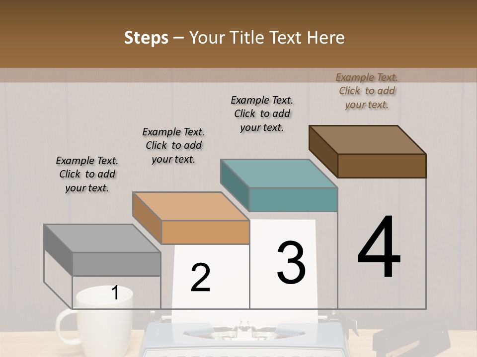 A Typewriter And A Cup Of Coffee On A Desk PowerPoint Template