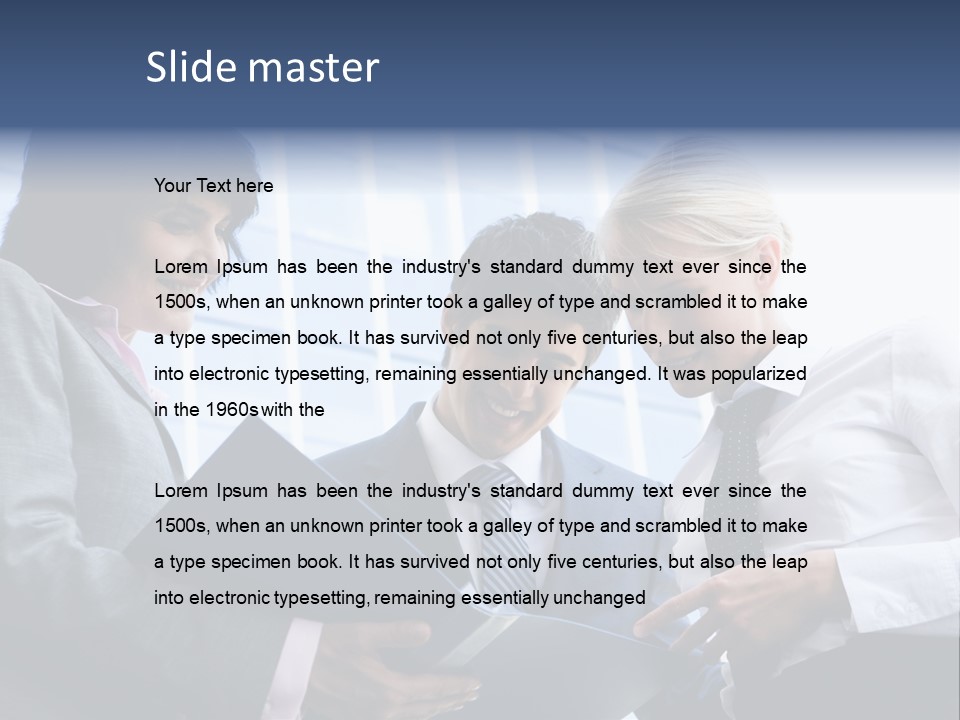 Holding Clipboard Contemporary PowerPoint Template