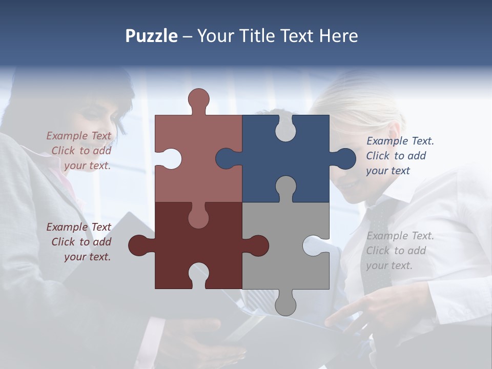 Holding Clipboard Contemporary PowerPoint Template