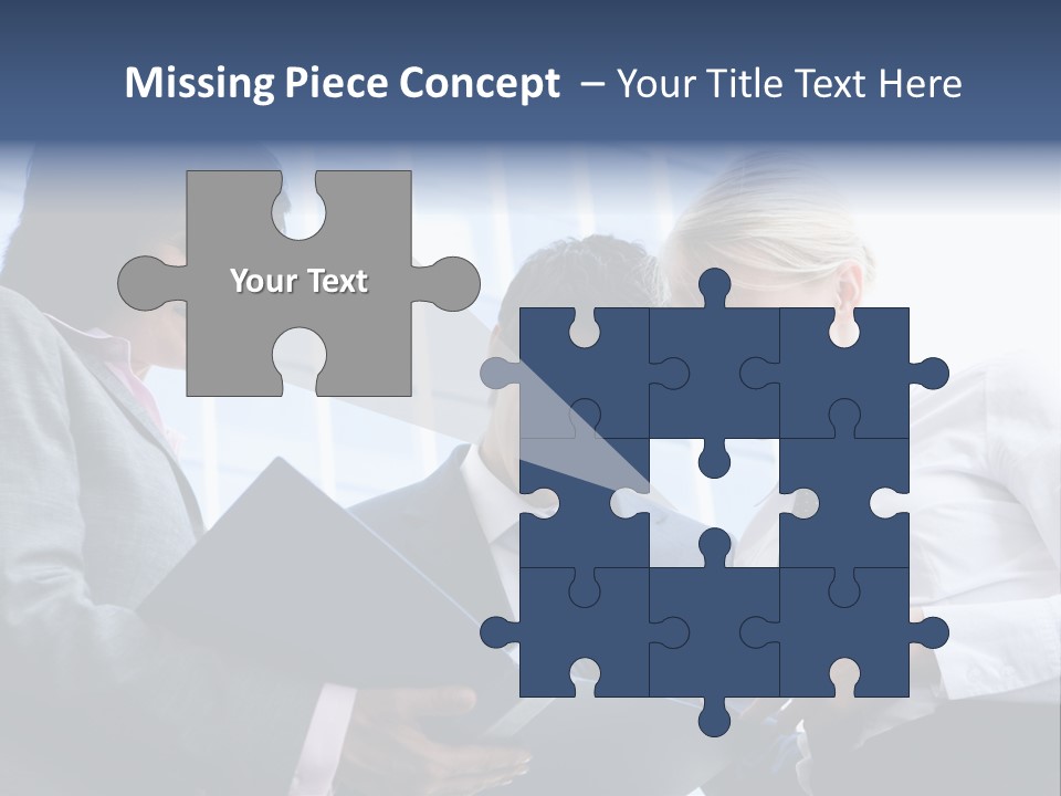 Holding Clipboard Contemporary PowerPoint Template