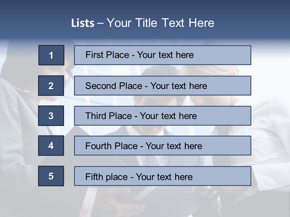 Holding Clipboard Contemporary PowerPoint Template