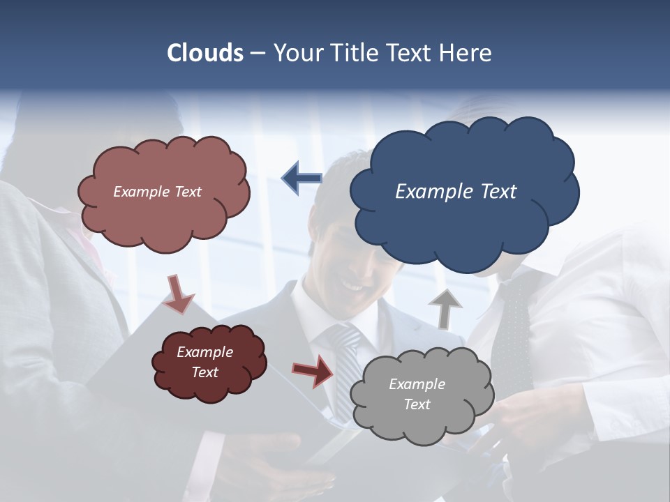 Holding Clipboard Contemporary PowerPoint Template