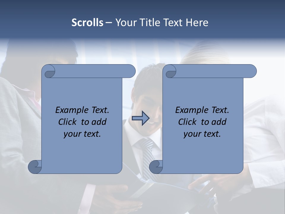 Holding Clipboard Contemporary PowerPoint Template