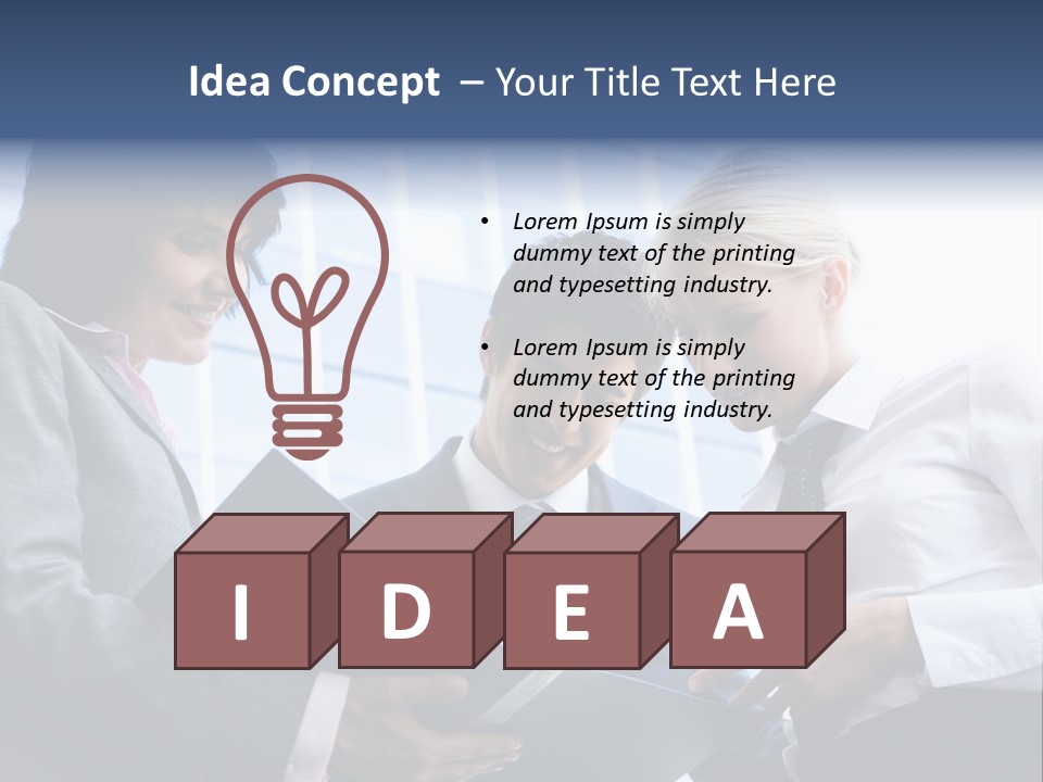 Holding Clipboard Contemporary PowerPoint Template