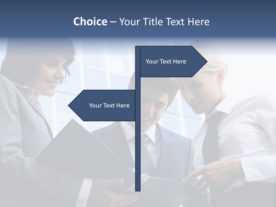 Holding Clipboard Contemporary PowerPoint Template
