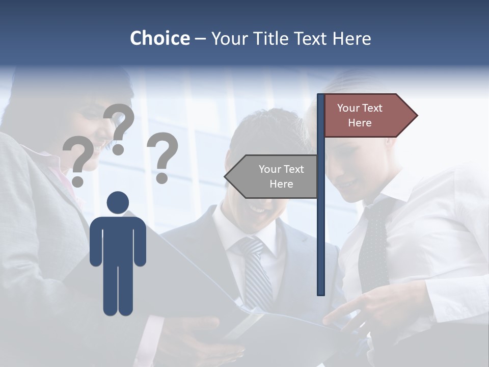 Holding Clipboard Contemporary PowerPoint Template