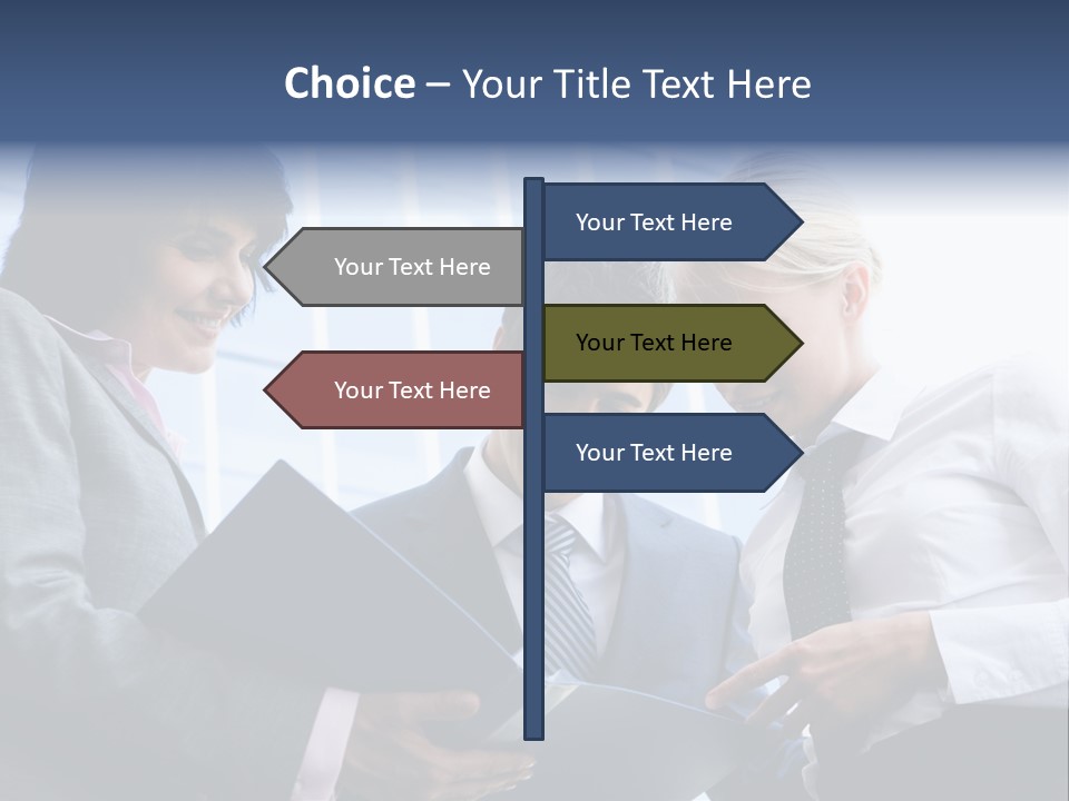 Holding Clipboard Contemporary PowerPoint Template