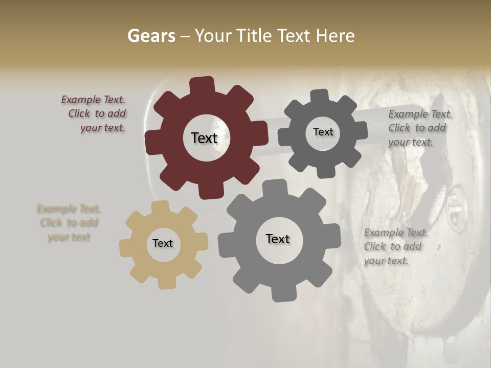 A Rusty Key On A Door With A Black Background PowerPoint Template