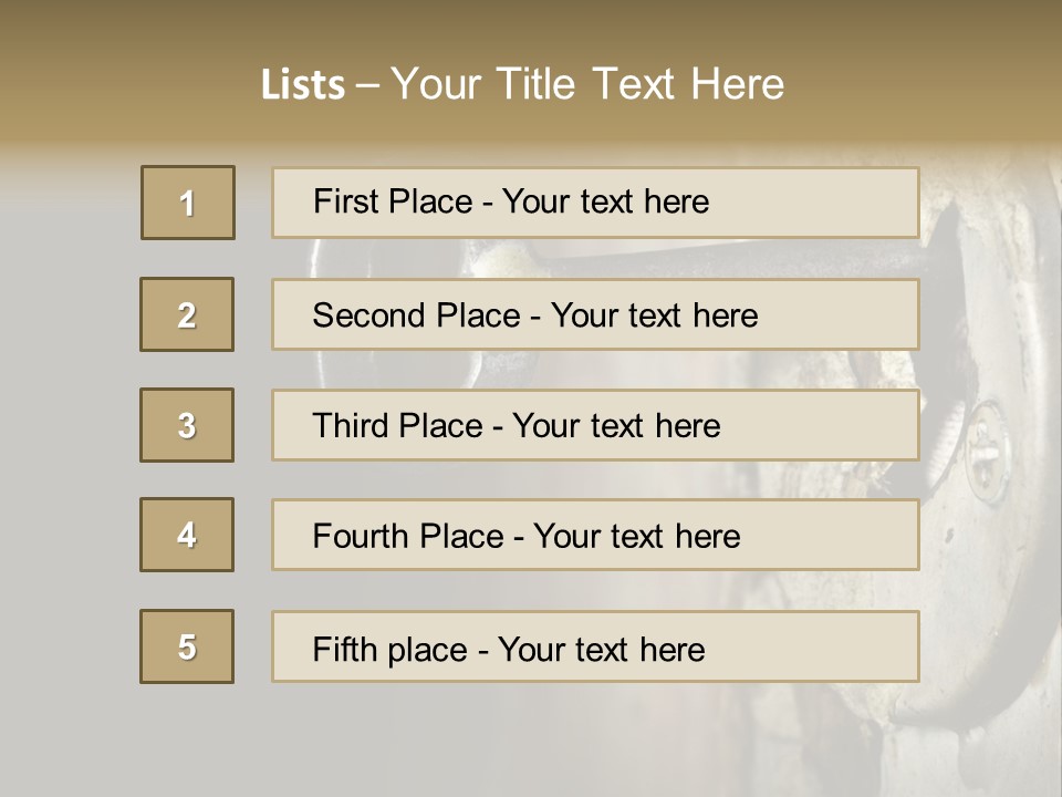 A Rusty Key On A Door With A Black Background PowerPoint Template