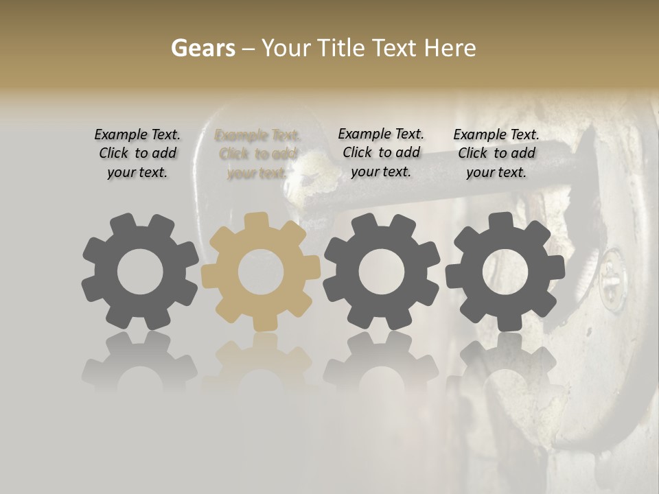 A Rusty Key On A Door With A Black Background PowerPoint Template