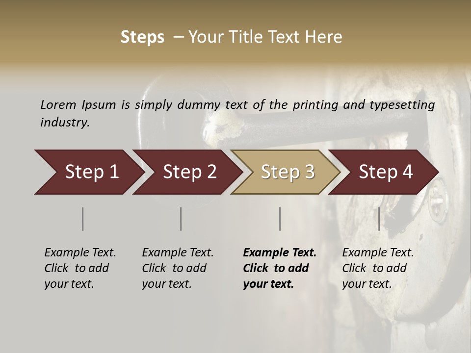 A Rusty Key On A Door With A Black Background PowerPoint Template