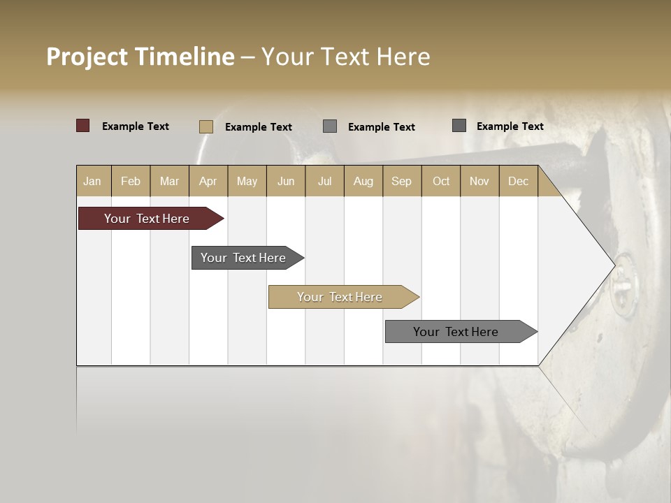 A Rusty Key On A Door With A Black Background PowerPoint Template