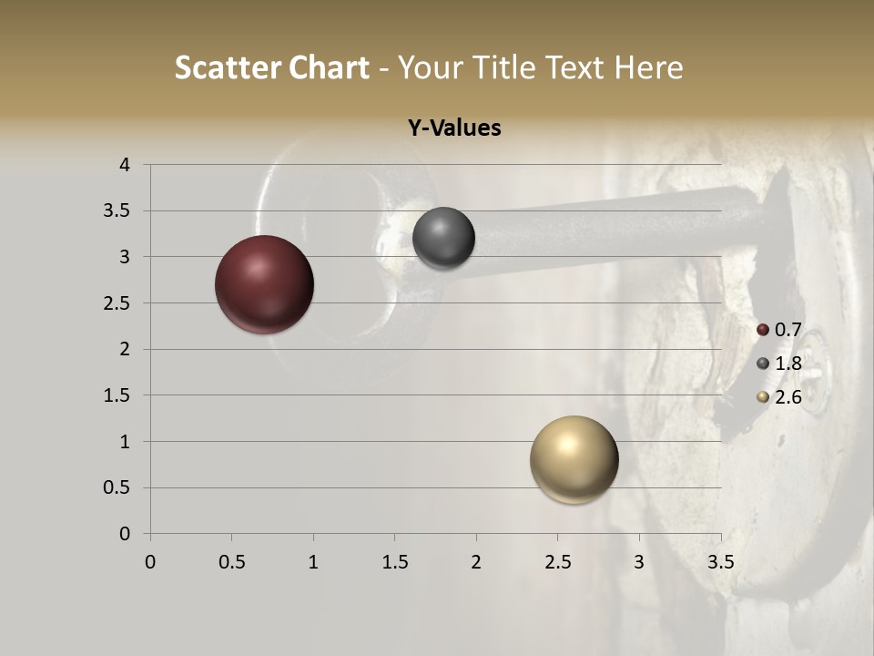 A Rusty Key On A Door With A Black Background PowerPoint Template