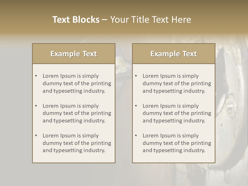 A Rusty Key On A Door With A Black Background PowerPoint Template