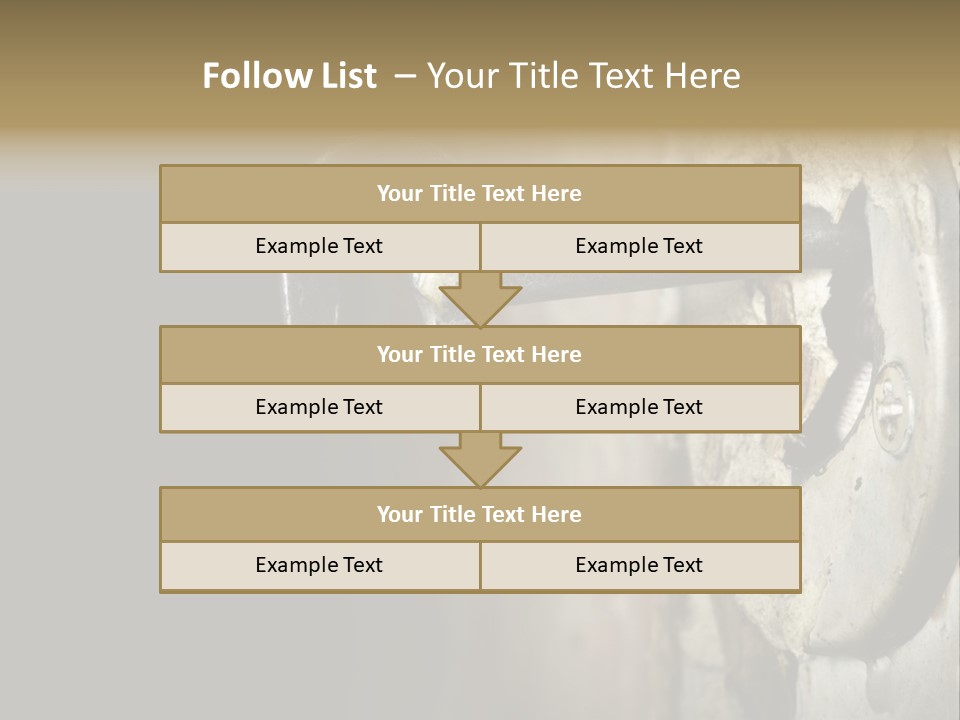 A Rusty Key On A Door With A Black Background PowerPoint Template