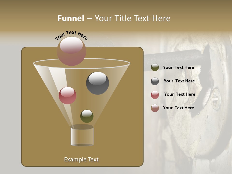 A Rusty Key On A Door With A Black Background PowerPoint Template