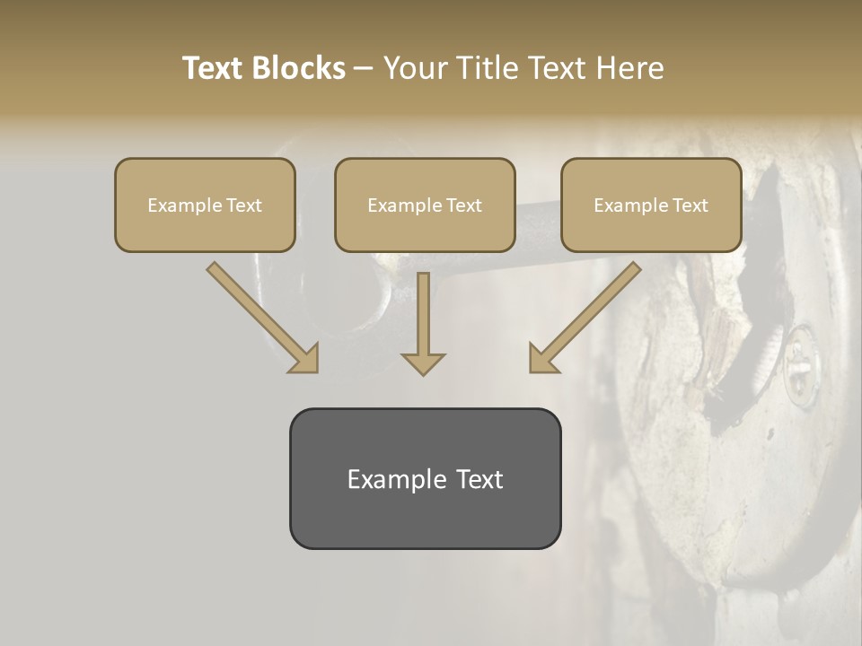 A Rusty Key On A Door With A Black Background PowerPoint Template