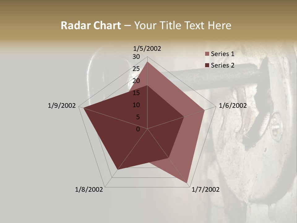 A Rusty Key On A Door With A Black Background PowerPoint Template