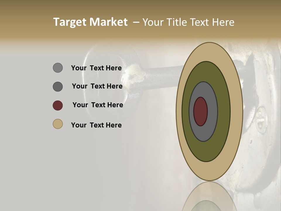 A Rusty Key On A Door With A Black Background PowerPoint Template