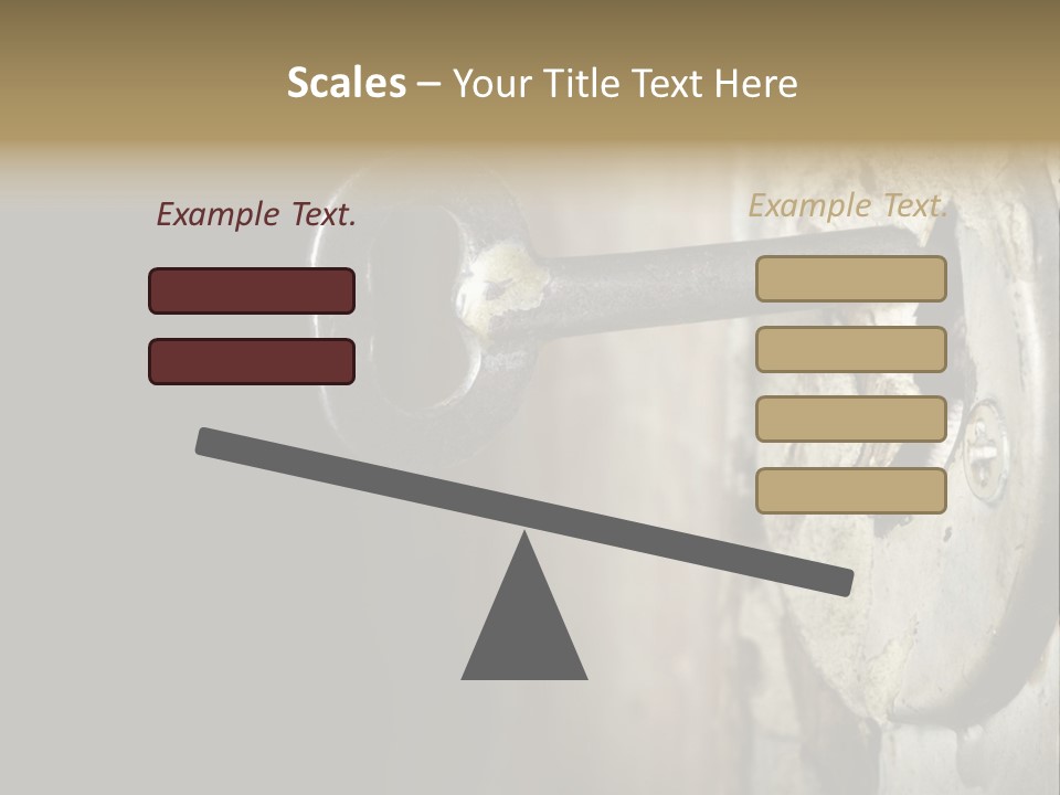 A Rusty Key On A Door With A Black Background PowerPoint Template