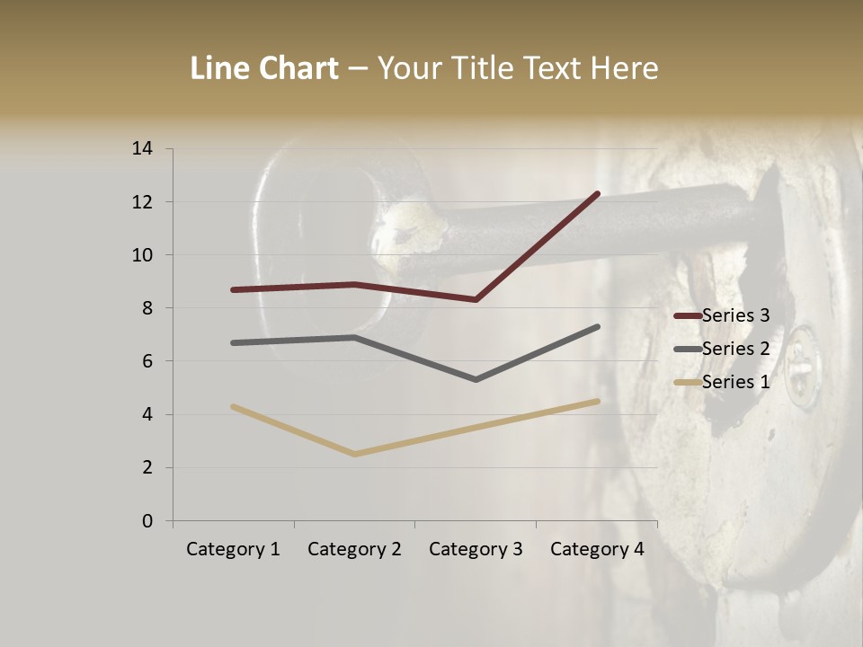A Rusty Key On A Door With A Black Background PowerPoint Template