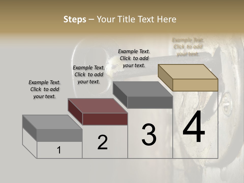 A Rusty Key On A Door With A Black Background PowerPoint Template
