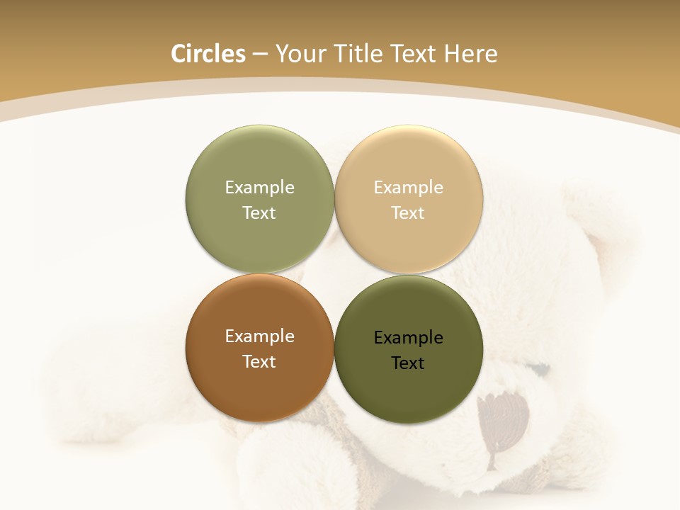 A Teddy Bear Sitting On A White Surface PowerPoint Template