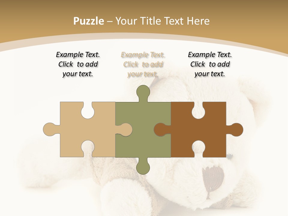 A Teddy Bear Sitting On A White Surface PowerPoint Template