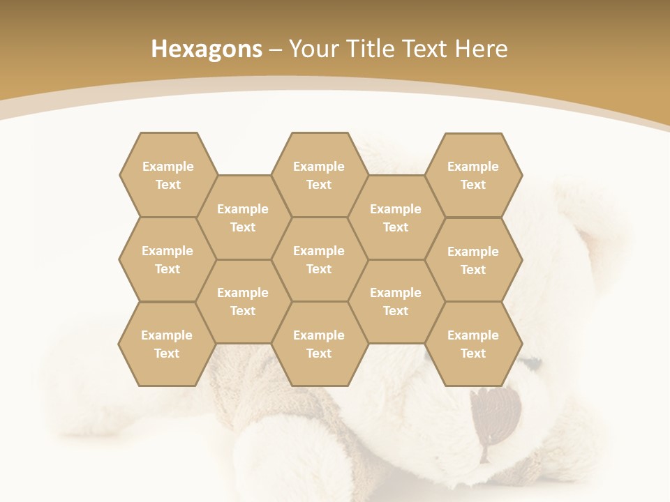 A Teddy Bear Sitting On A White Surface PowerPoint Template