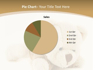 A Teddy Bear Sitting On A White Surface PowerPoint Template