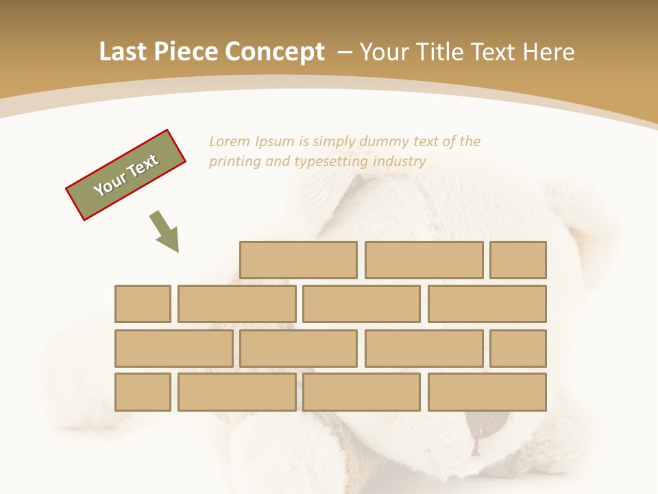 A Teddy Bear Sitting On A White Surface PowerPoint Template