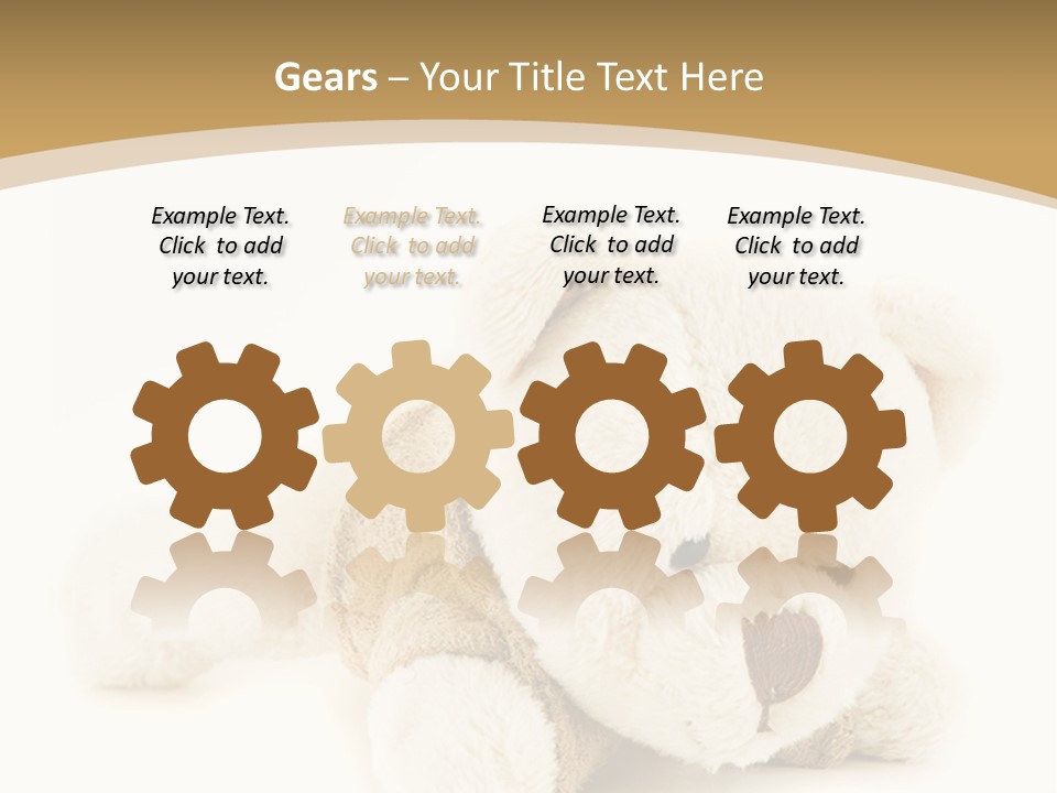 A Teddy Bear Sitting On A White Surface PowerPoint Template