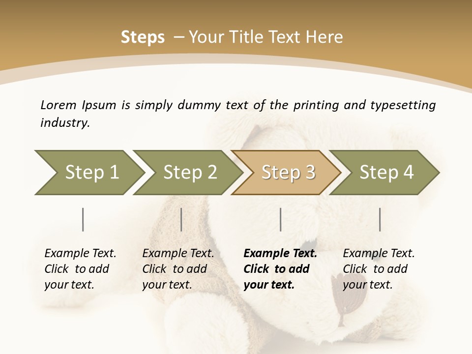 A Teddy Bear Sitting On A White Surface PowerPoint Template