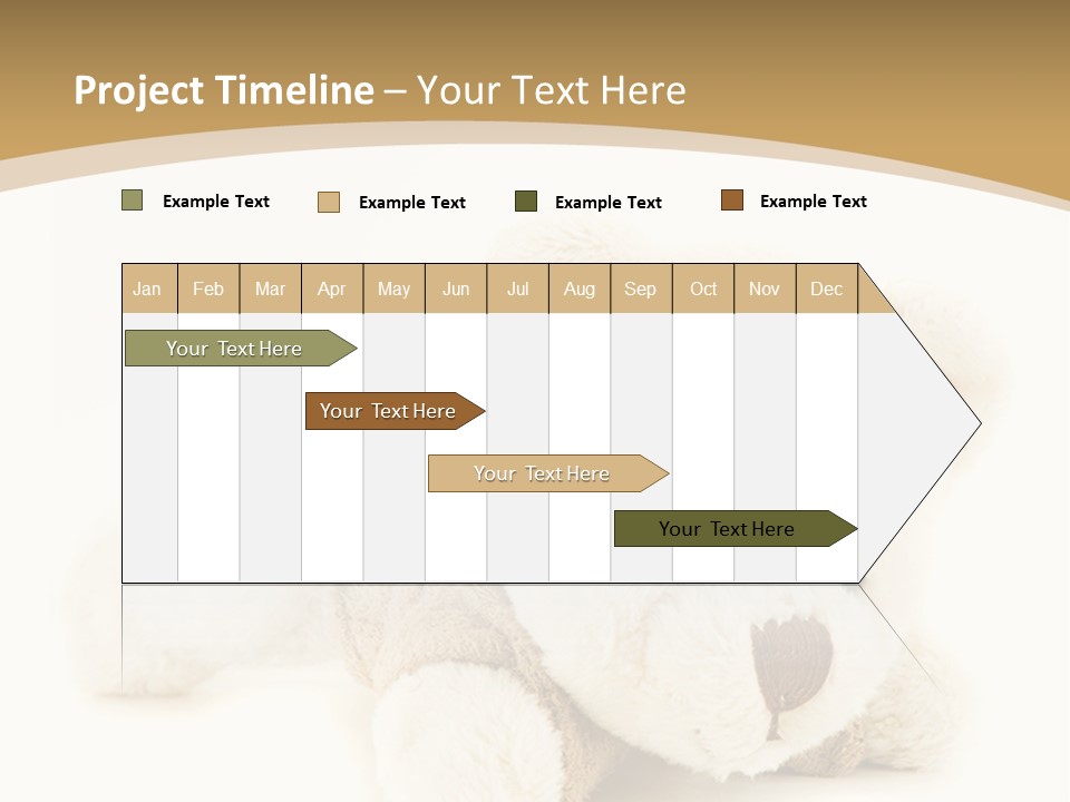 A Teddy Bear Sitting On A White Surface PowerPoint Template