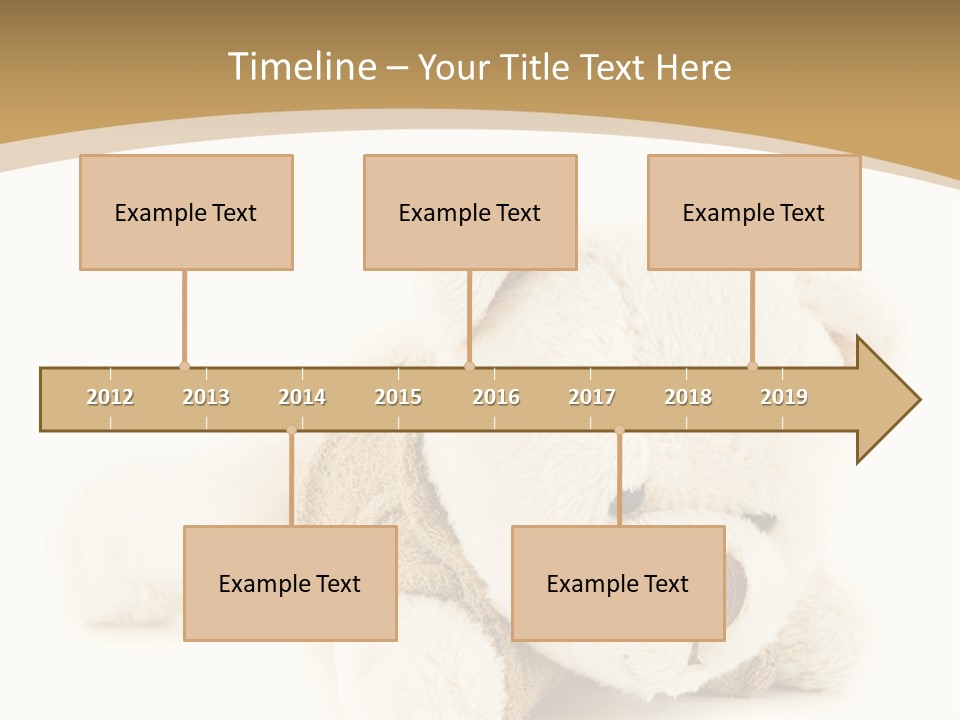 A Teddy Bear Sitting On A White Surface PowerPoint Template