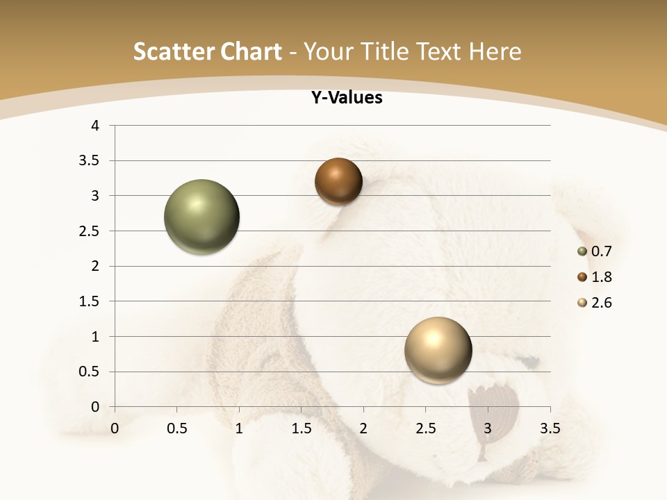 A Teddy Bear Sitting On A White Surface PowerPoint Template