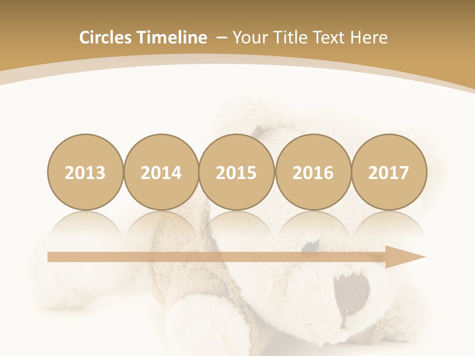 A Teddy Bear Sitting On A White Surface PowerPoint Template