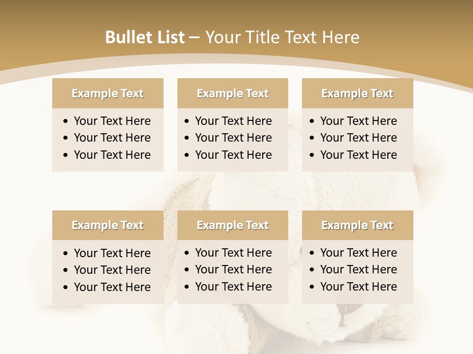 A Teddy Bear Sitting On A White Surface PowerPoint Template