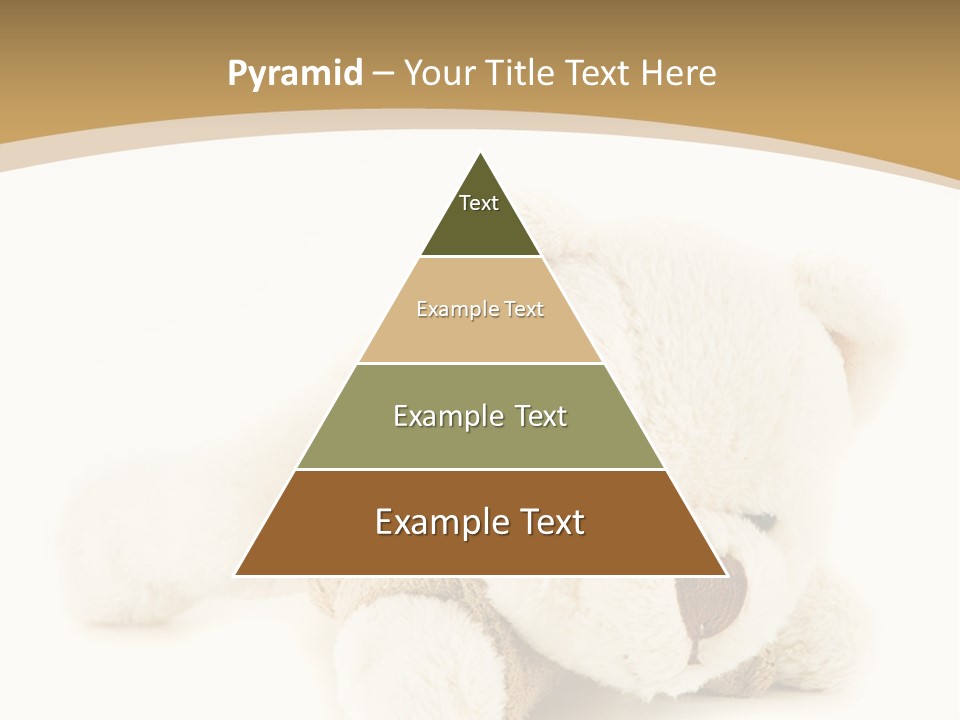 A Teddy Bear Sitting On A White Surface PowerPoint Template